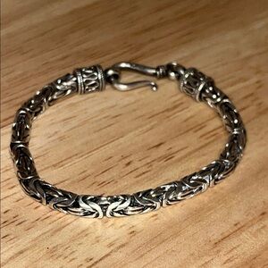 Byzantine Sterling “strength” bracelet 7”